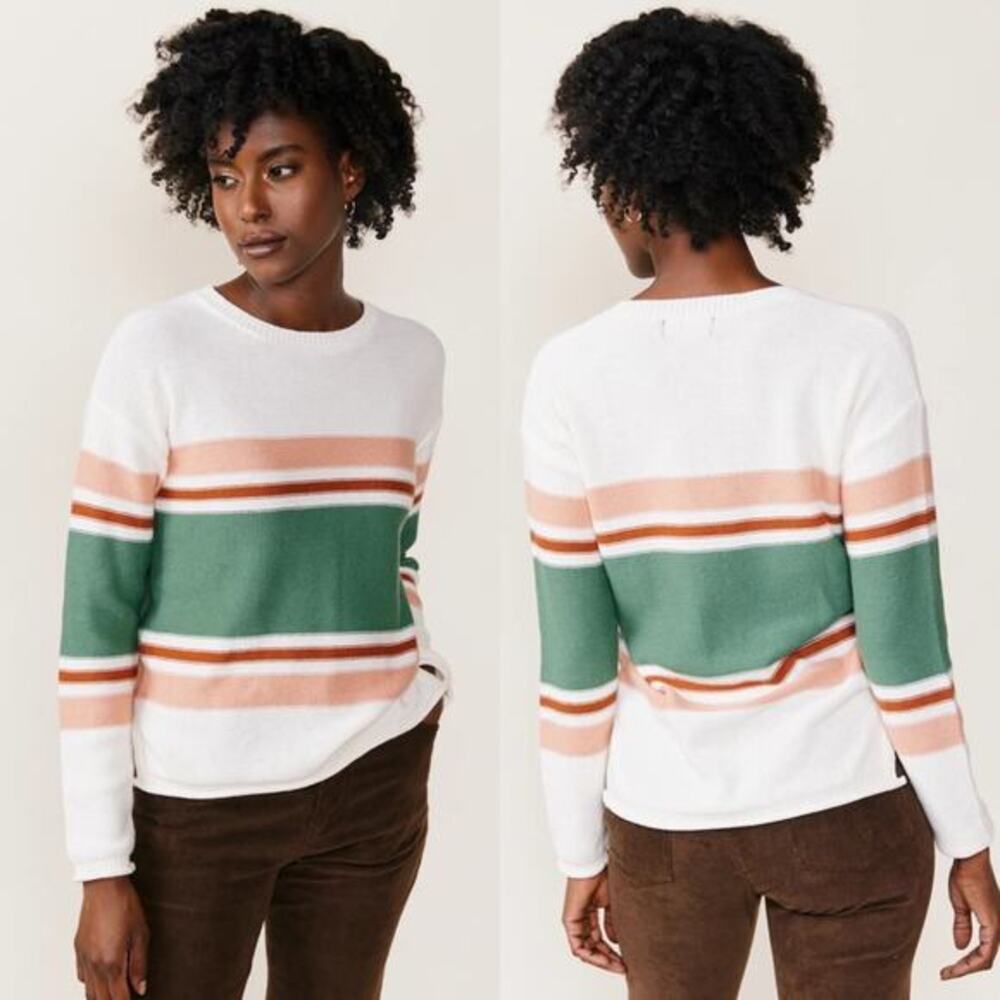 ABLE Suzanne Multi-Colored Striped‎ Pullover Sweater Knit